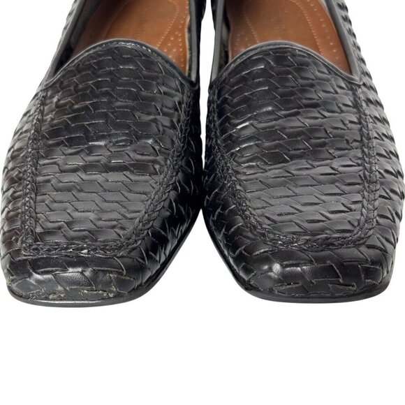 Naturalizer Sammy Black Woven Leather Slip-On Flats Loafers Women's Size 8N - Picture 9 of 16
